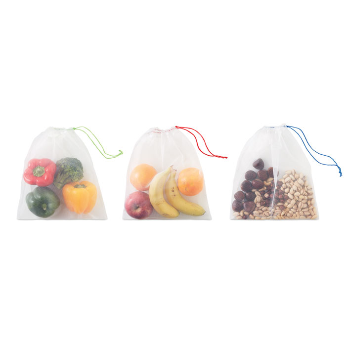 Set with 3 RPET bags veggie